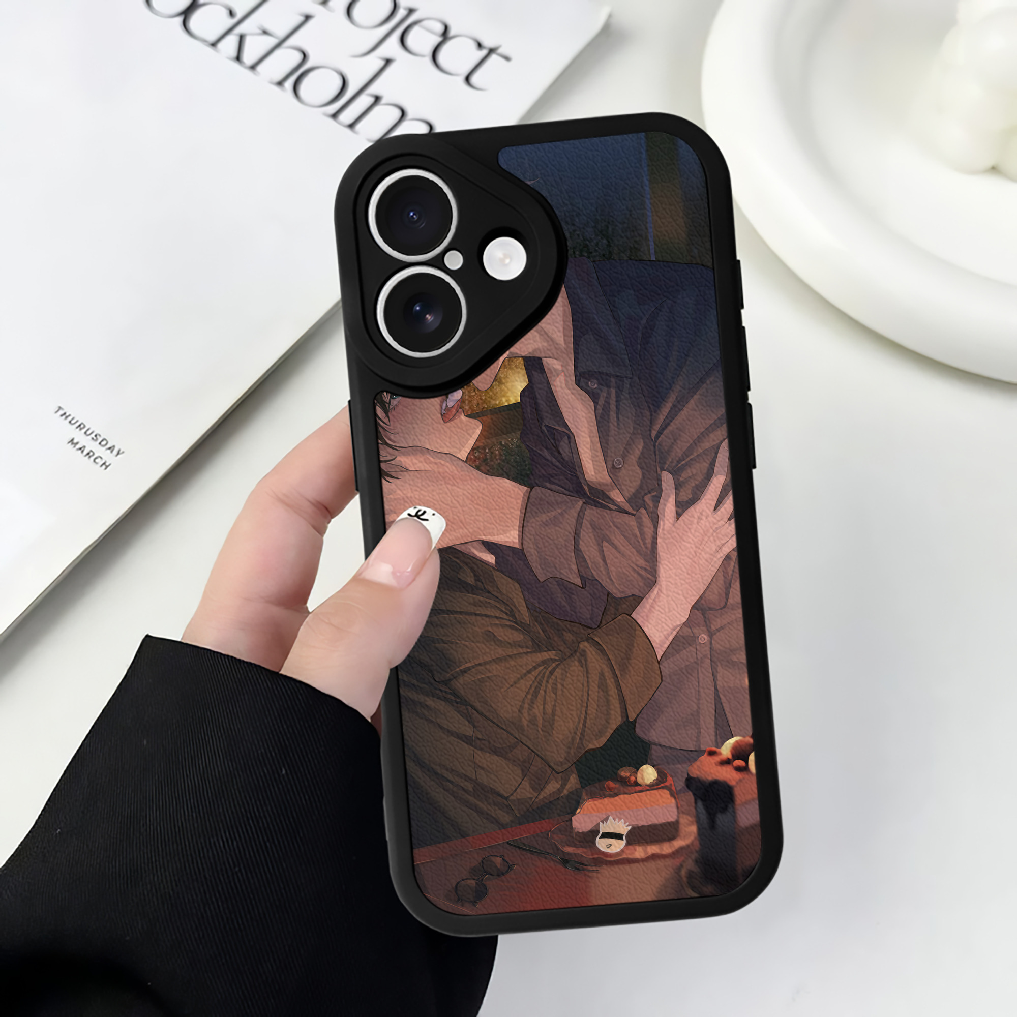（画像用） 呪術廻戦 Jujutsu Kaisen 【iPhone 16シリーズ対応】シリコンスマホケース（レザー調） 材質：シリコン